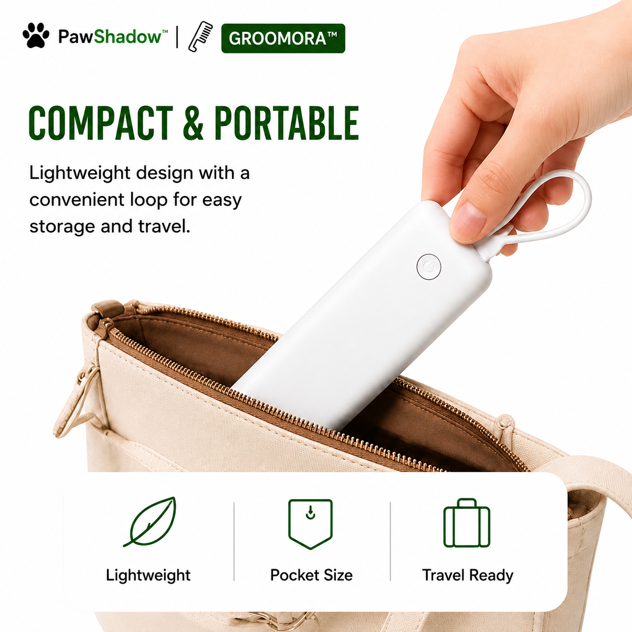 GROOMORA™ | Self-Cleaning Pet Grooming Brush for Dogs & Cats