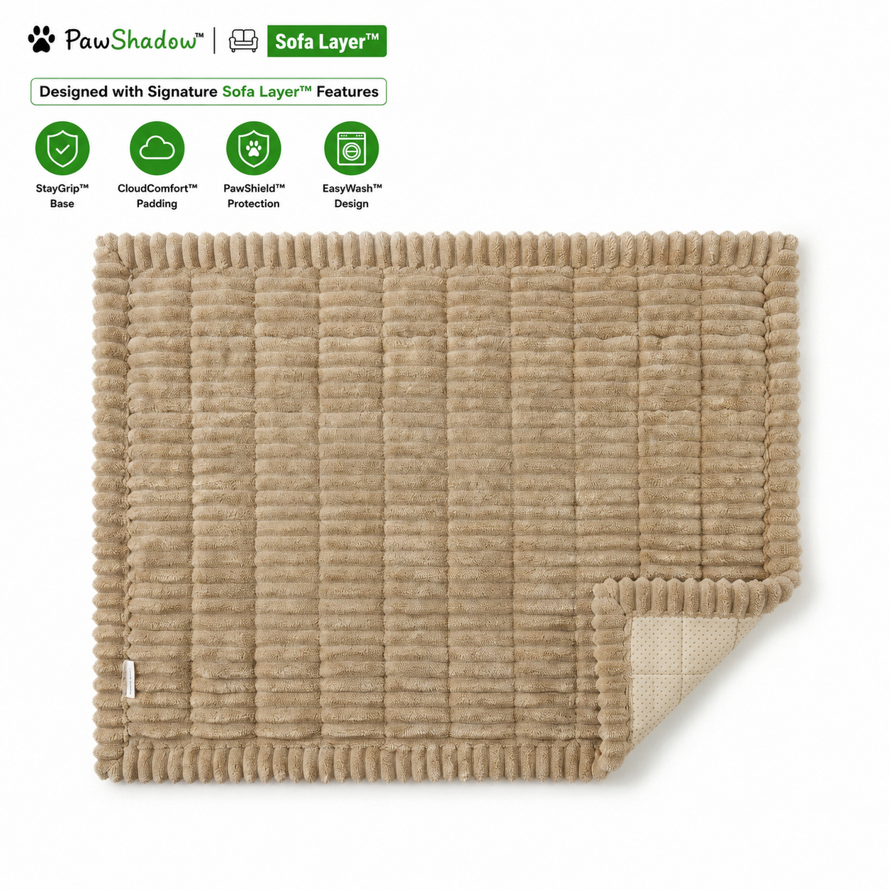 SofaLayer™ Quilted Pet Sofa Cover – Non-Slip Washable Protector for Dogs & Cats