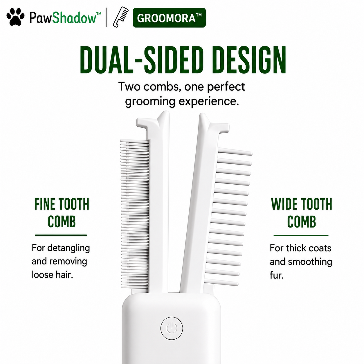 GROOMORA™ | Self-Cleaning Pet Grooming Brush for Dogs & Cats