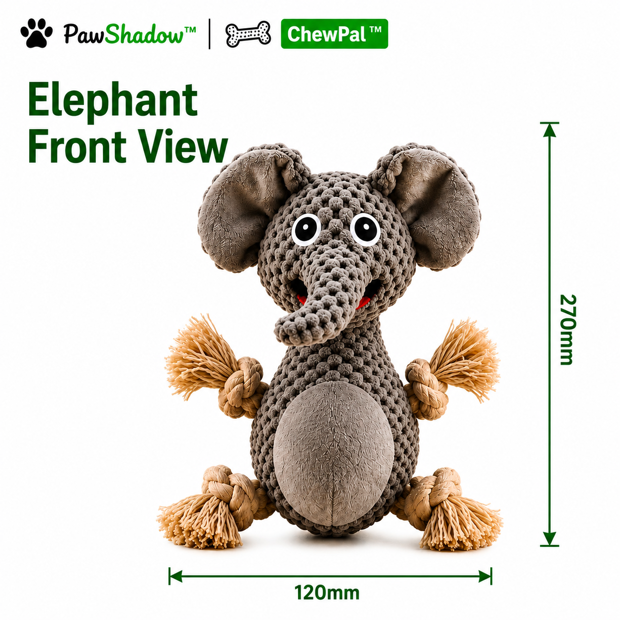 ChewPal™Bite-Resistant Dog Chew Toy |Durable Plush Toy for Aggressive Chewers