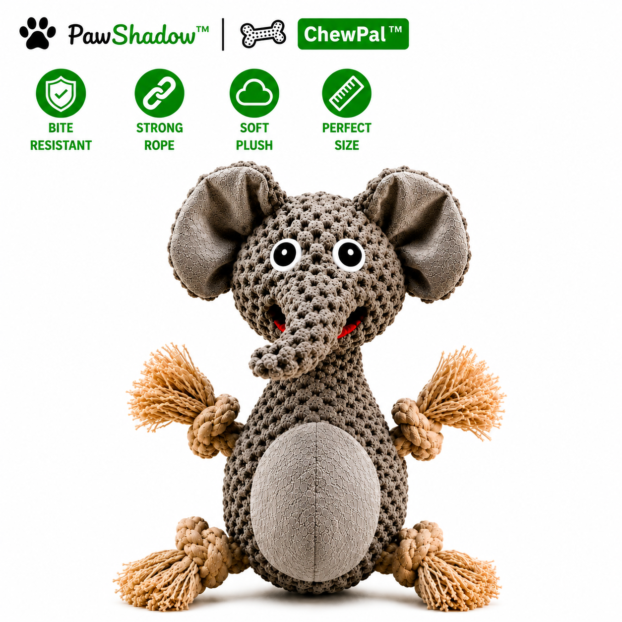 ChewPal™Bite-Resistant Dog Chew Toy |Durable Plush Toy for Aggressive Chewers