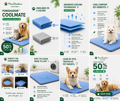 PawShadow™ Summer Pet Ice Pad Cool Sleeping Mat