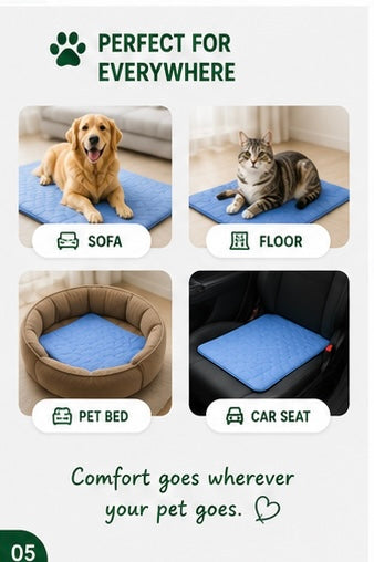 PawShadow™ Summer Pet Ice Pad Cool Sleeping Mat