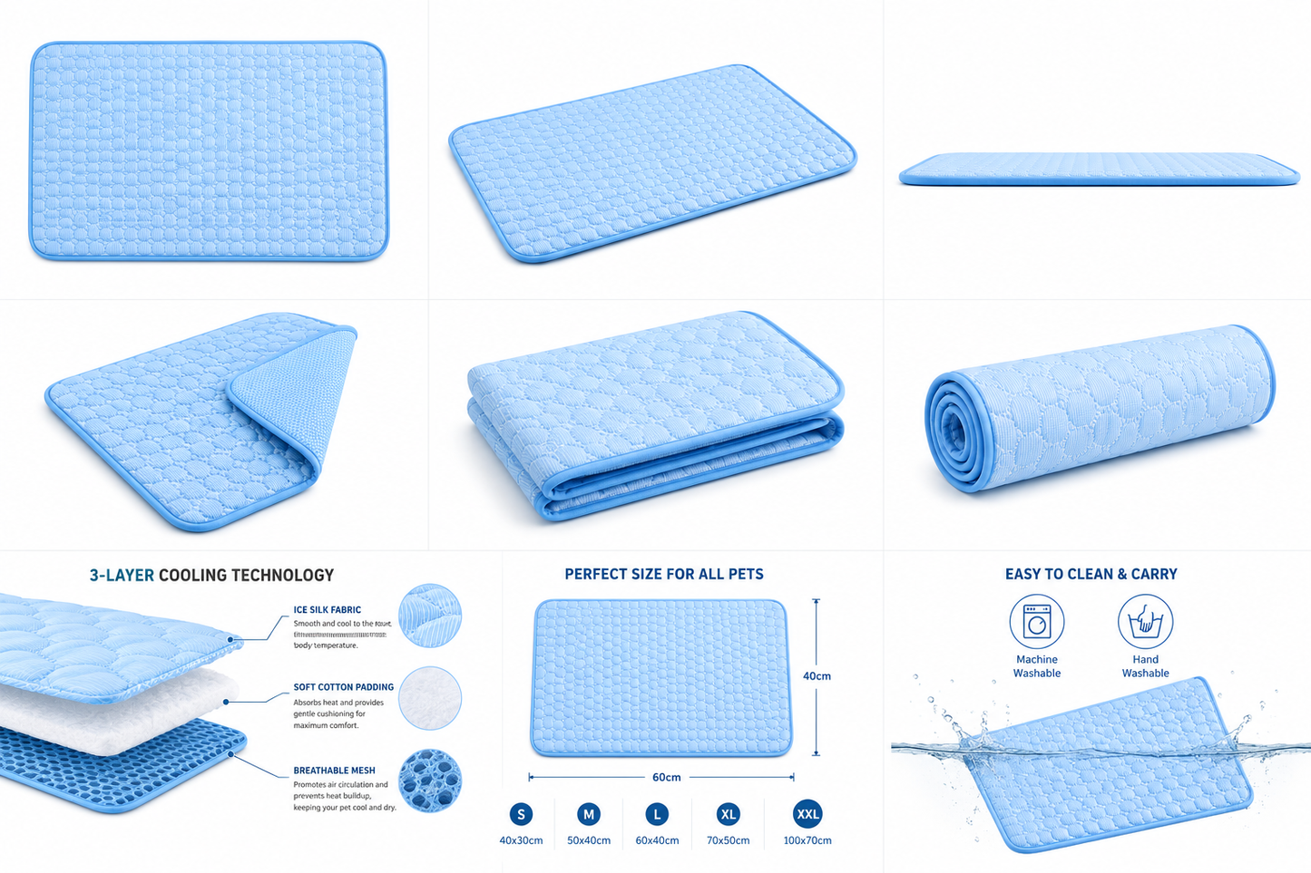 PawShadow™ Summer Pet Ice Pad Cool Sleeping Mat