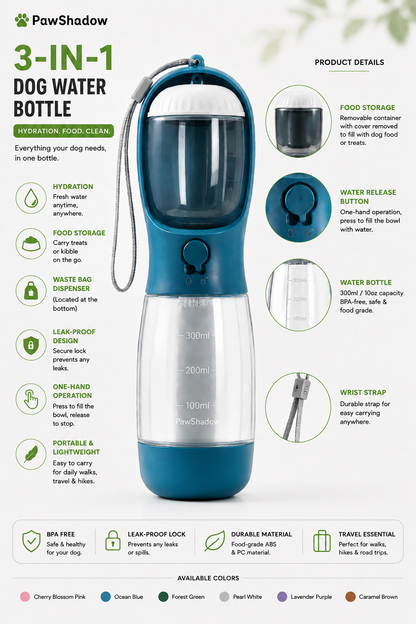 PawShadow™ 3-in-1 Multi-Functional Pet Travel Cup