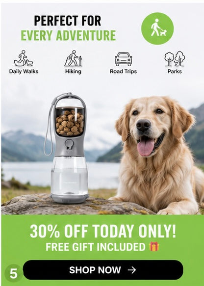 PawShadow™ 3-in-1 Multi-Functional Pet Travel Cup