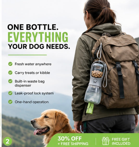 PawShadow™ 3-in-1 Multi-Functional Pet Travel Cup