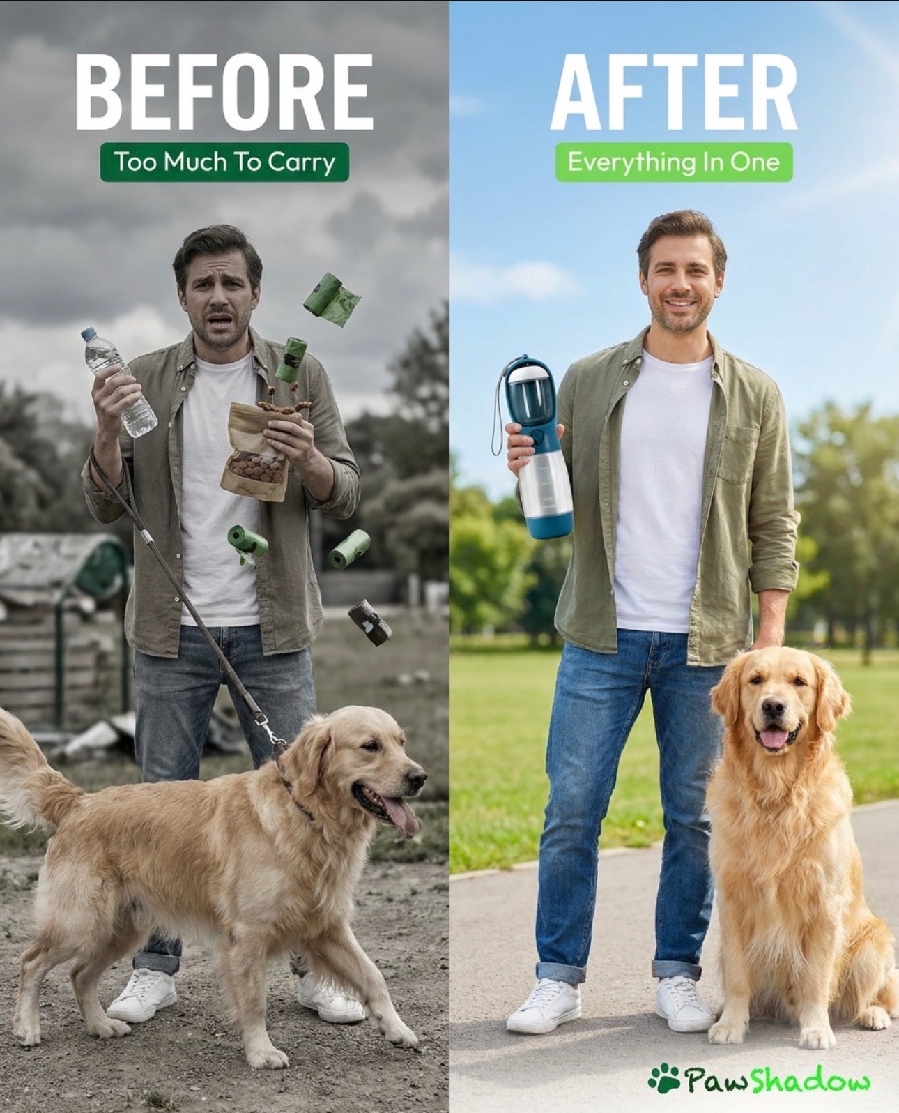 PawShadow™ 3-in-1 Multi-Functional Pet Travel Cup